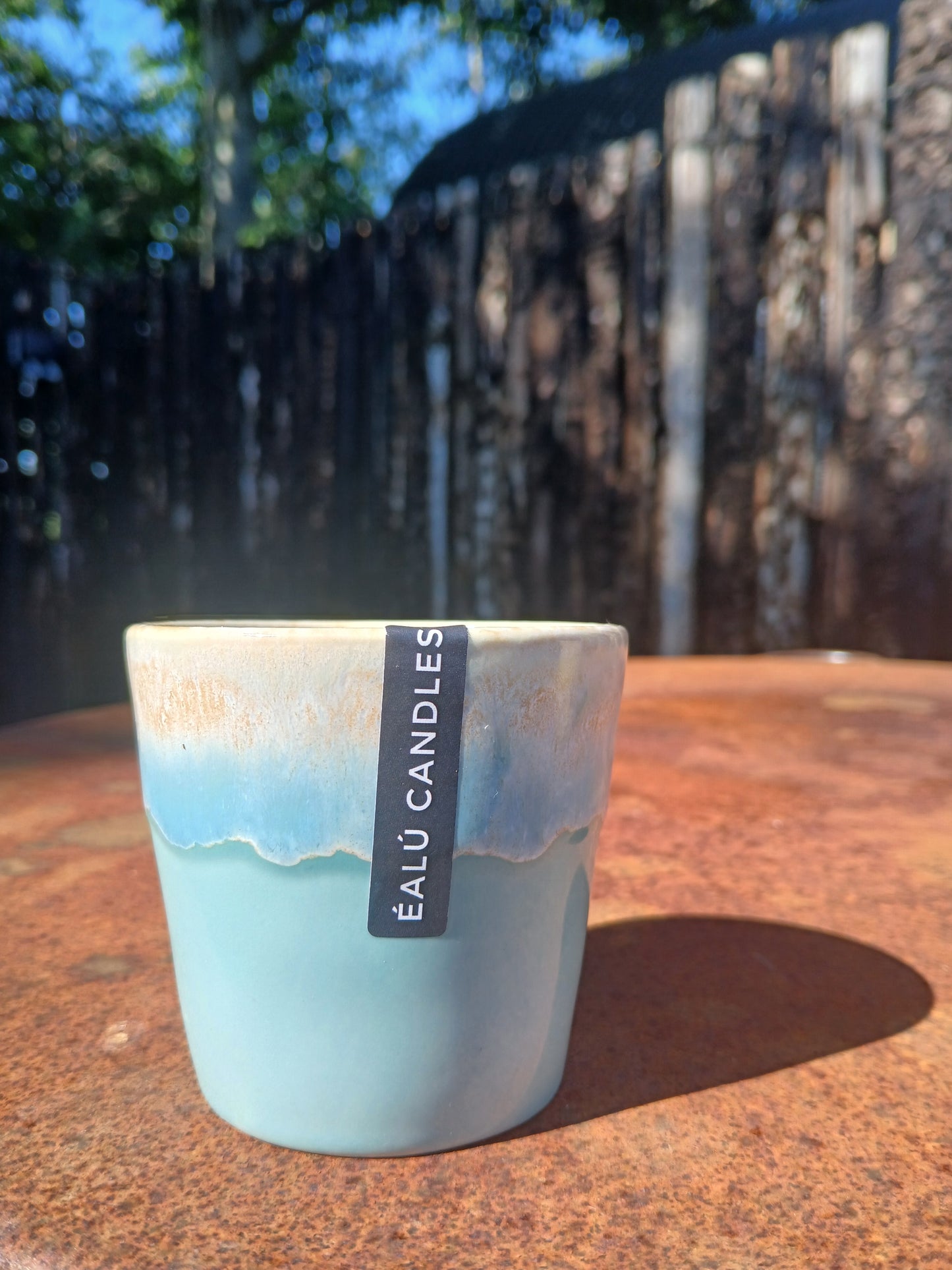 Aqua- energise coffee cup candle