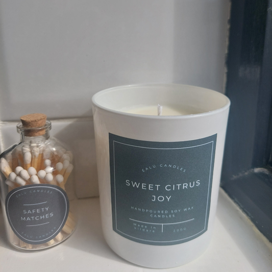 Handpoured soy wax candle: Sweet Citrus Joy