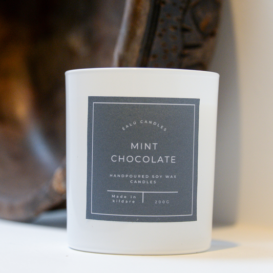 Handpoured soy wax candles: Mint Chocolate