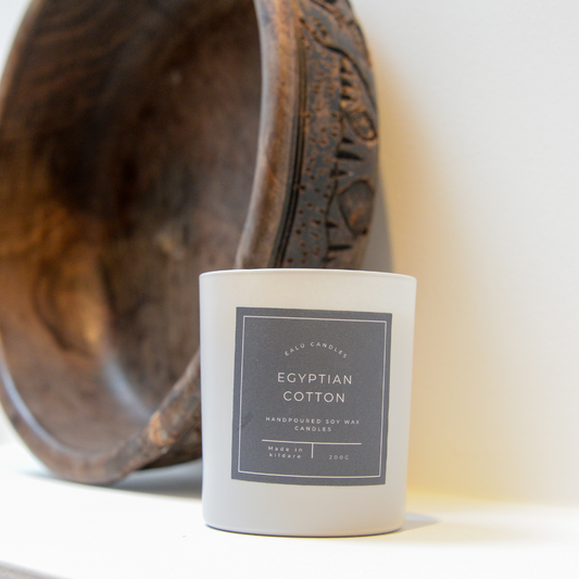 Handpoured soy wax candle: Egyptian Cotton