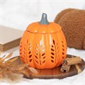 Orange pumpkin wax melt burner